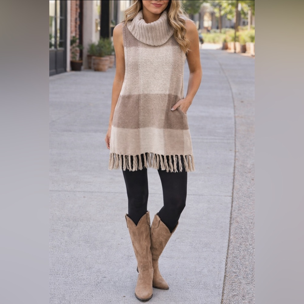 Adam Lippes For Target Beige Knit Cowl Neck Sweater